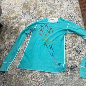 Aviator nation Blue lightning bolts long sleeve